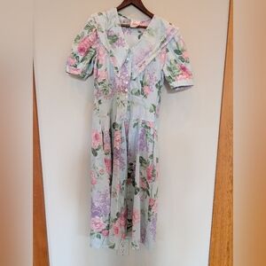 Cotton 80s Floral Dress